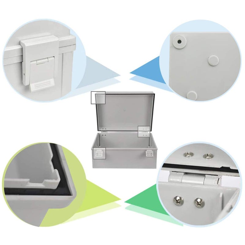Ogrmar ABS Plastic Dustproof Waterproof IP65 Junction Box Universal Electrical Project Enclosure with Lock (5.9"x5.9"x3.5") - Image 4